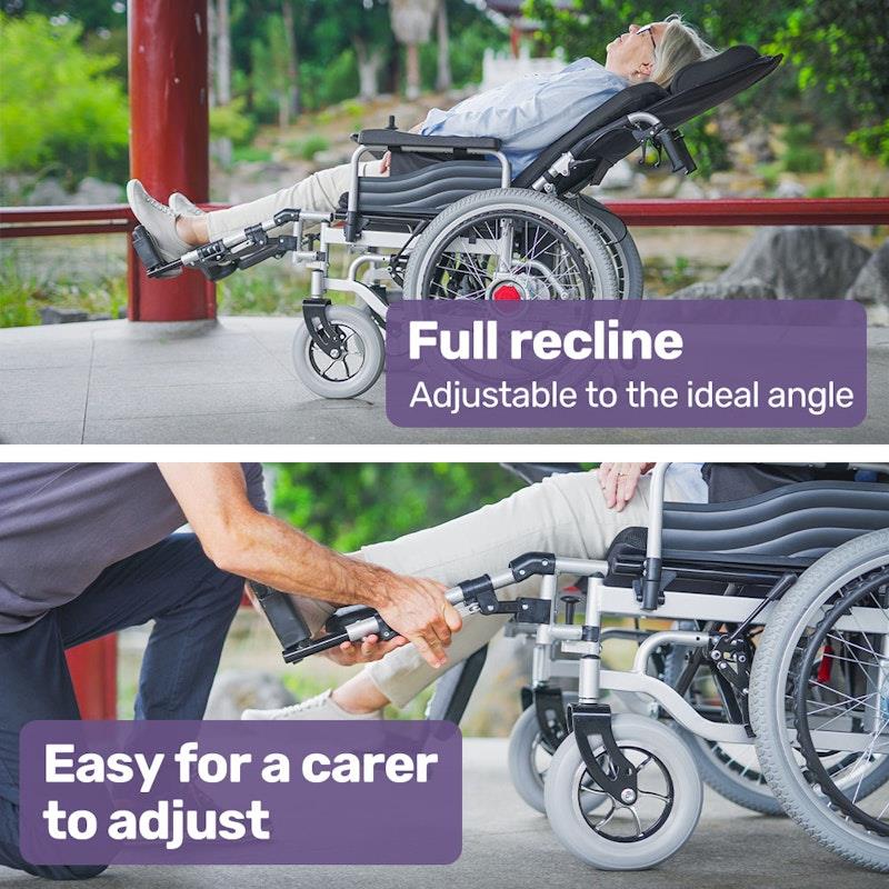 Equipmed Power Electric Wheelchair - XL Wide Bariatric Chair with Recline Adjustment