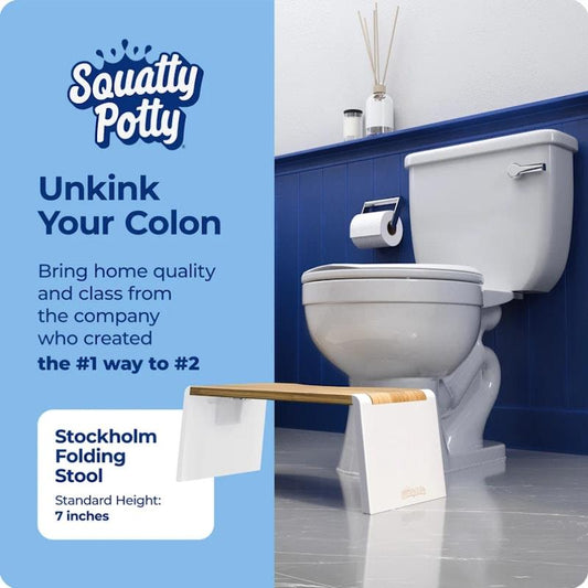 Squatty Potty Stockholm Folding Stool - 7 Inch - Auzzistore