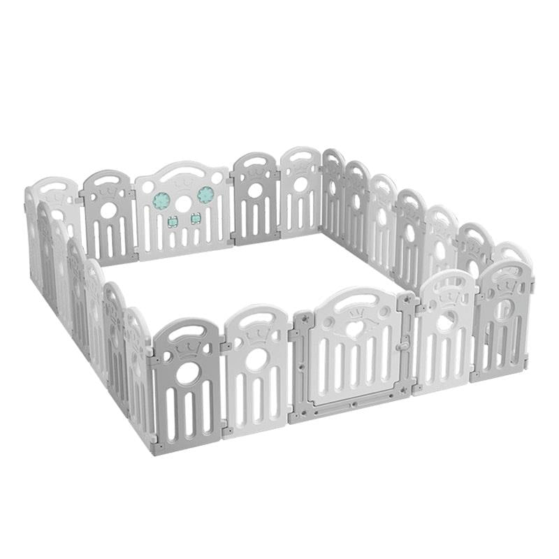 BoPeep Kids Playpen - 24 Panel Baby Safety Gate & Toddler Fence in Grey