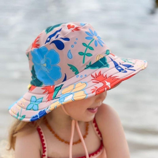 Tyoub Kids Medium Wide Brim Bucket Hat - Phoenix Vanilla - Auzzistore