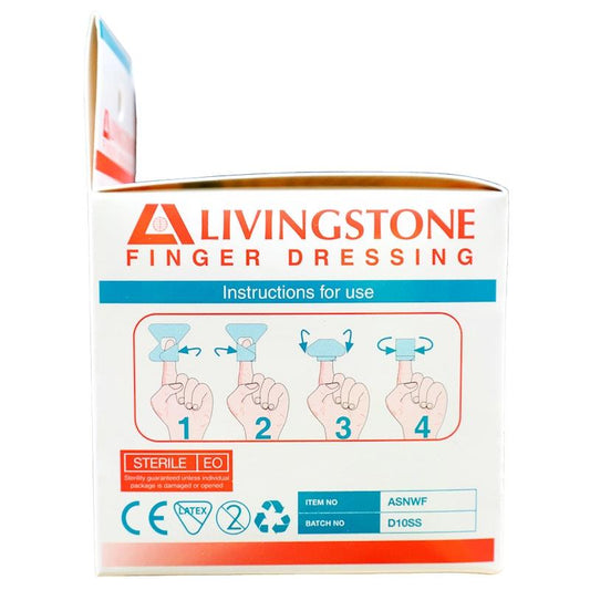 Livingstone Medium Adhesive Joint Knuckle Dressing - Non-Adherent Pad 5 x 4.5cm (50 Pieces/Box)-Auzzi Store