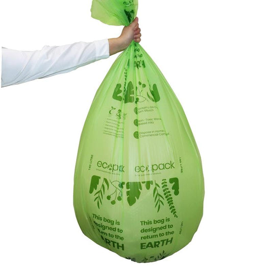 Ecopack 140L Compostable Wheelie Bin Bags - Bundle of 3 Rolls/15 Bags-Auzzi Store