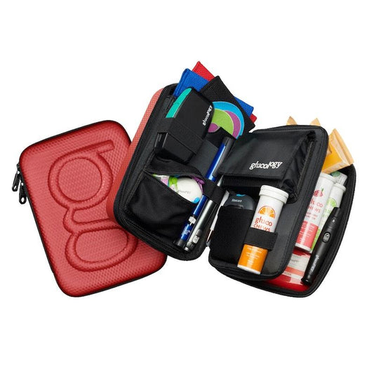 Glucology Travel Case Plus - Red with Extra Storage – view 2