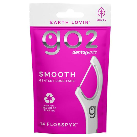 GO2 Dentagenie Smooth Flosspyx Travel Pack - 14 x 3 Multipack - Auzzistore