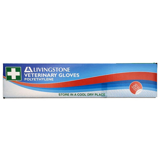 Livingstone Clear Orange Veterinary Gloves - 100 Count-Auzzi Store