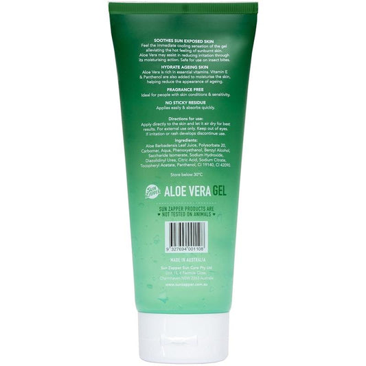 SUN ZAPPER Aloe Vera Gel - 95% Pure Aloe - 200ml