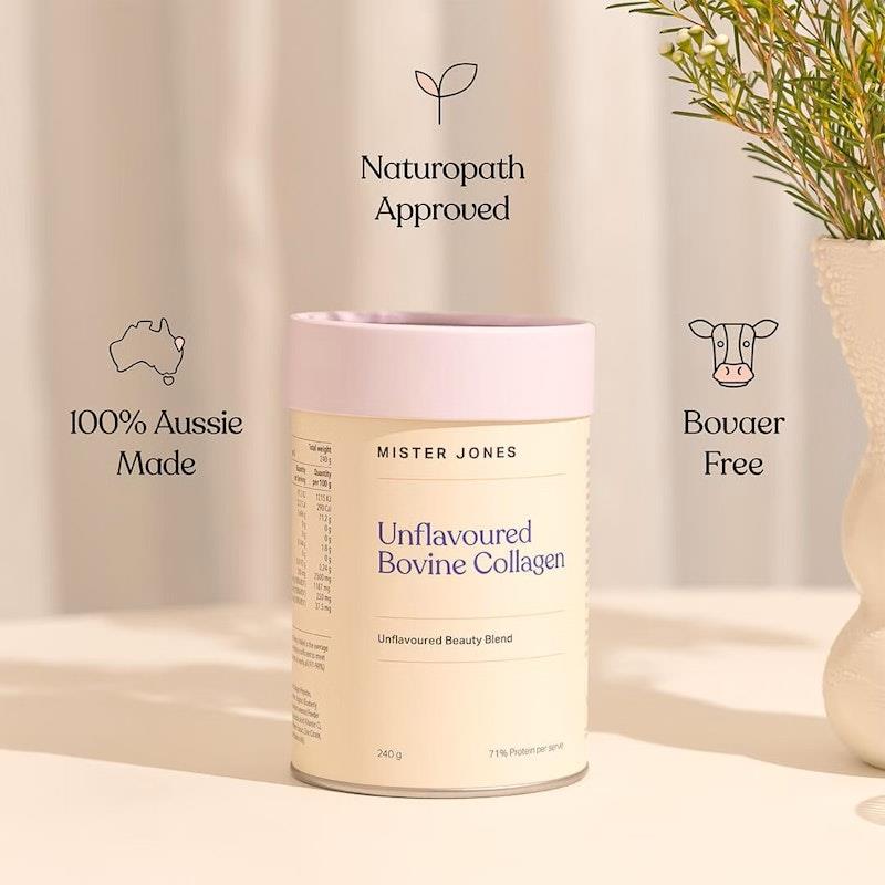 Mister Jones Bovine Collagen Unflavoured 3-Pack - Versatile Beauty Support-Auzzi Store