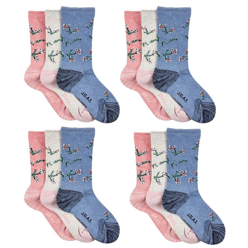 Jack of All Trades 12 Pairs of Women's Top to Toe Comfort Socks - Floral Size 5-10-Auzzi Store