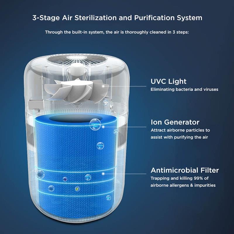 Caremax Mist-Free Dust Free 2-in-1 Evaporative Humidifier & Air Purifier - 4L - 1 Unit