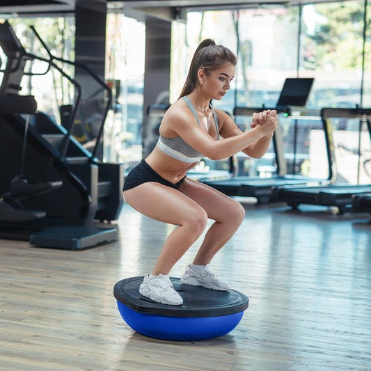 Powertrain Fitness Yoga Ball - 58cm Home Gym Balance Trainer Blue