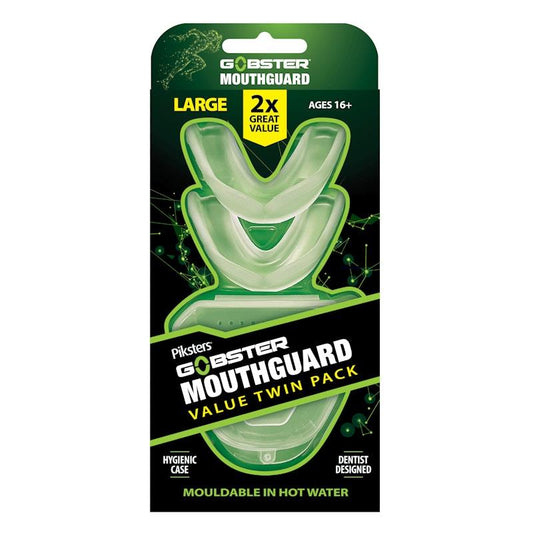 Piksters Gobster Large Mouthguard with Case - 2 Pack for Ages 16+