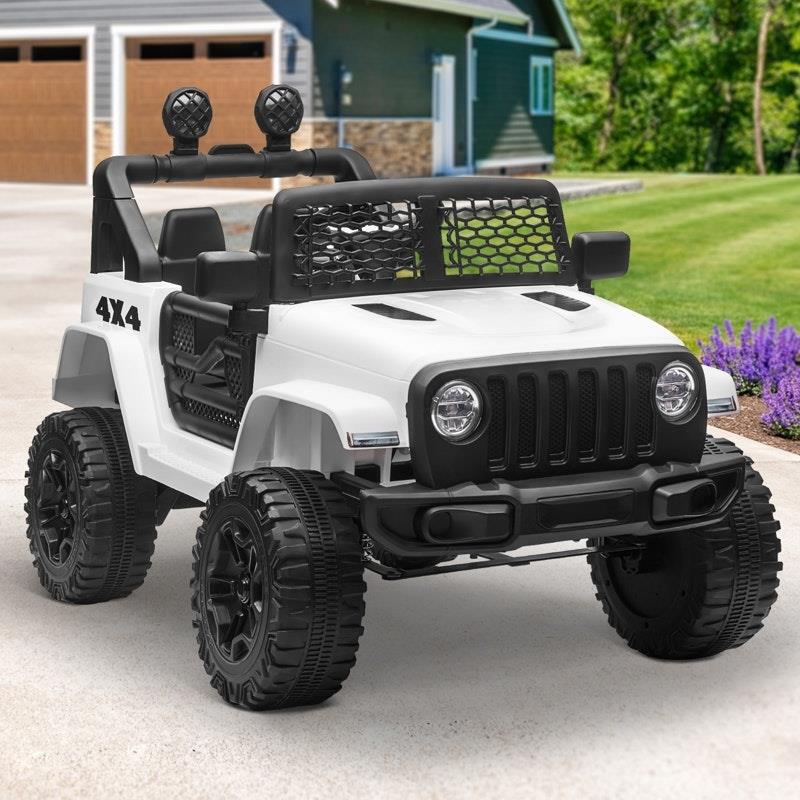 Mazam Kids Electric Ride On Car Jeep - White-Auzzi Store