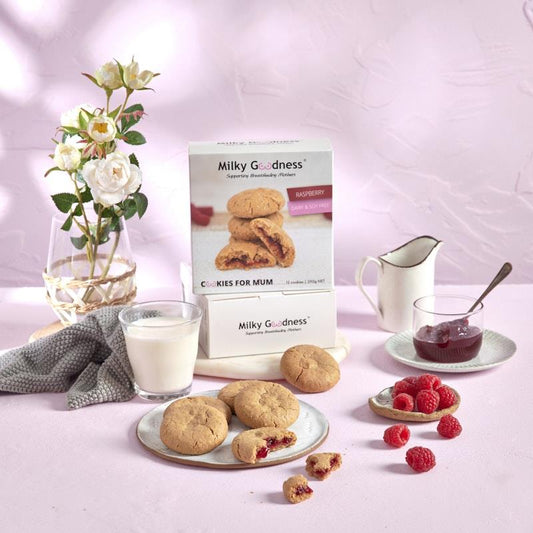 Milky Goodness Raspberry Lactation Cookies (Dairy & Soy Free) - 12 Pack - Auzzistore