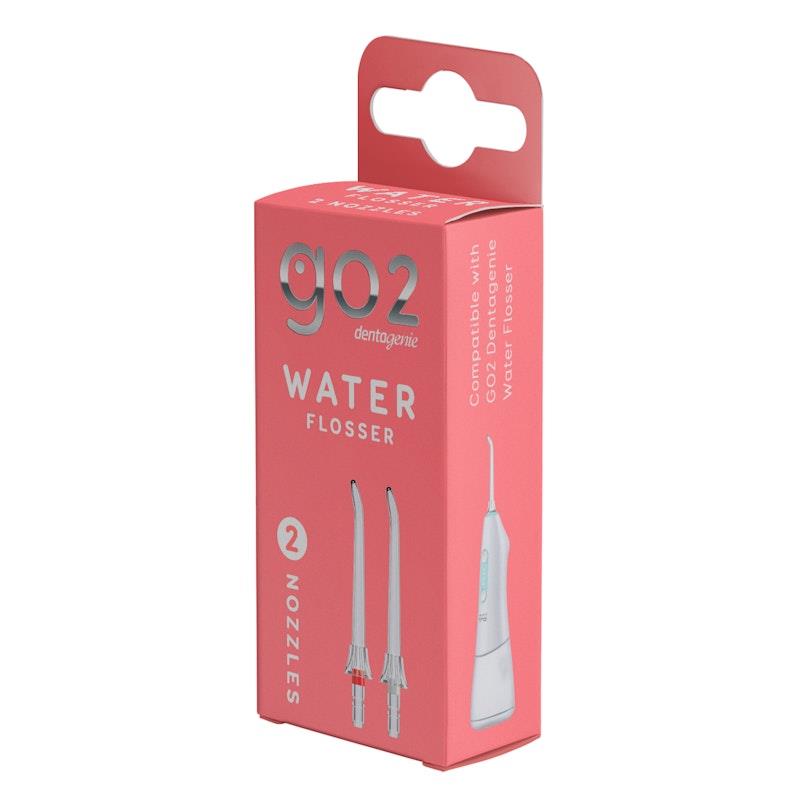 GO2 Dentagenie Water Flosser Replacement Nozzle Twin Pack - 2 Pack