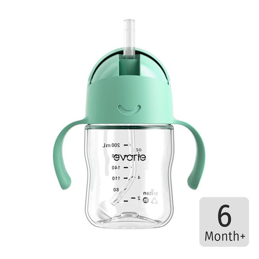 Evorie Tritan Baby 360 Straw Water Bottle Sippy Cup 200mL, Mint-Auzzi Store