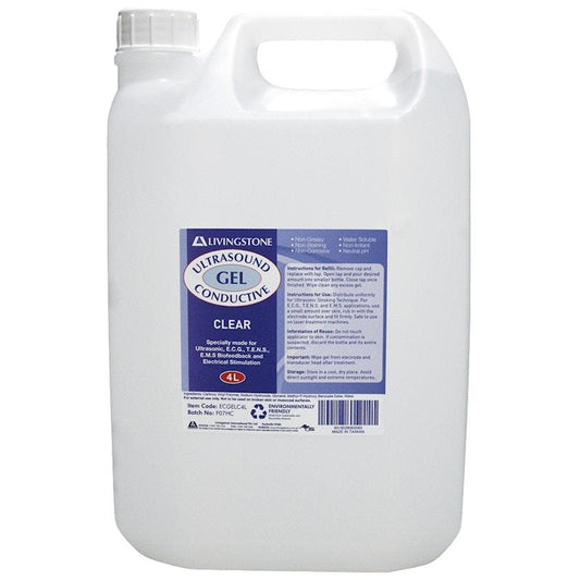Livingstone Conductive Gel Lubricant with Dispensing Pump - 4L - Auzzistore
