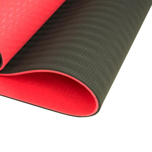 Powertrain TPE Pilates Yoga Mat - 8mm Red