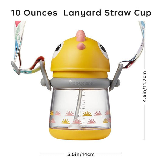 Bc Babycare T-REX TOBY Weighted Straw Sippy Cup 300ml (Yellow)
