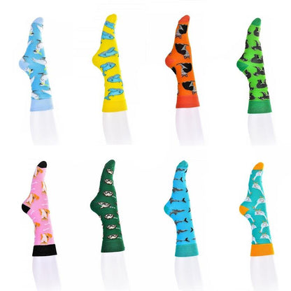 Sock Exchange 8 Pairs of Fashion Novelty Funny Socks - One Size 5-13-Auzzi Store