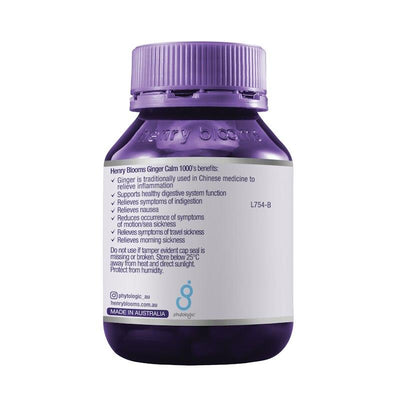 Henry Blooms Ginger Calm 1000mg | 2 Pack, 60 Vegan Capsules