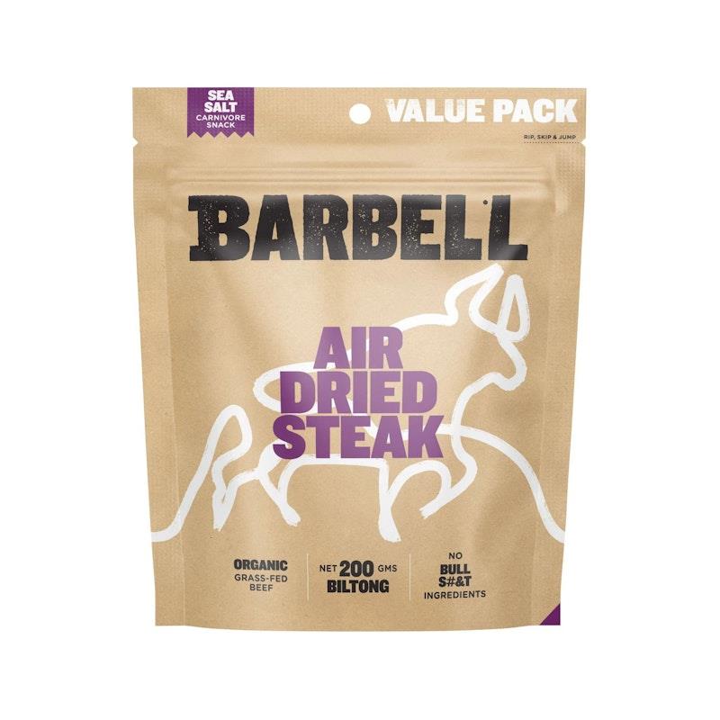 Barbell Foods Sea Salt Biltong 200g - 6 Pack of Pure Flavor