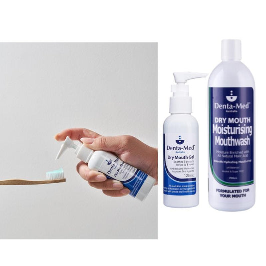 Denta-Med Dry Mouth Gel 125mL Pump & Moisturising Mouthwash 250mL Bundle – view 2