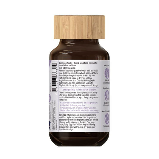 Kynd Sleep + Magnesium 60 Tablets - Natural Sleep Aid