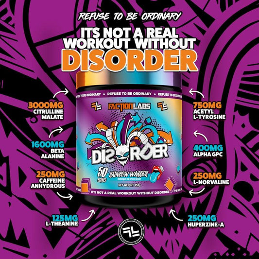 Faction Labs Disorder Original - 50 Serves Rainbow Warrior-Auzzi Store