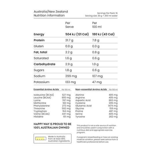 Happy Way Smooth Operator Salted Caramel Whey Protein Powder 500g - Flavorful Nutrition