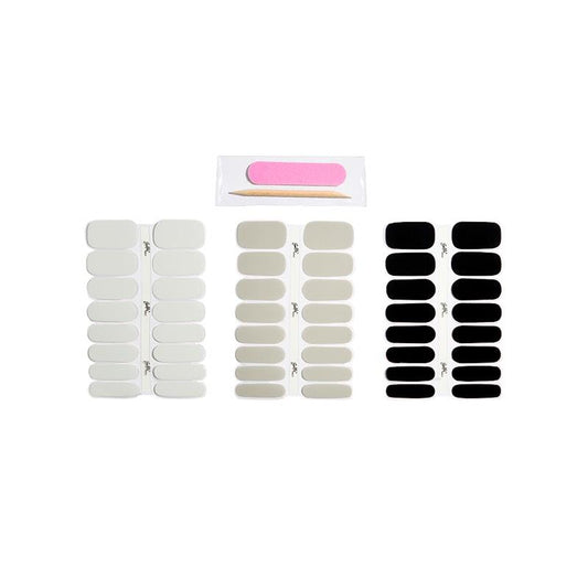 Selfie Nails Express Gel Polish Mixed Pack - White, Stone, Black-Auzzi Store