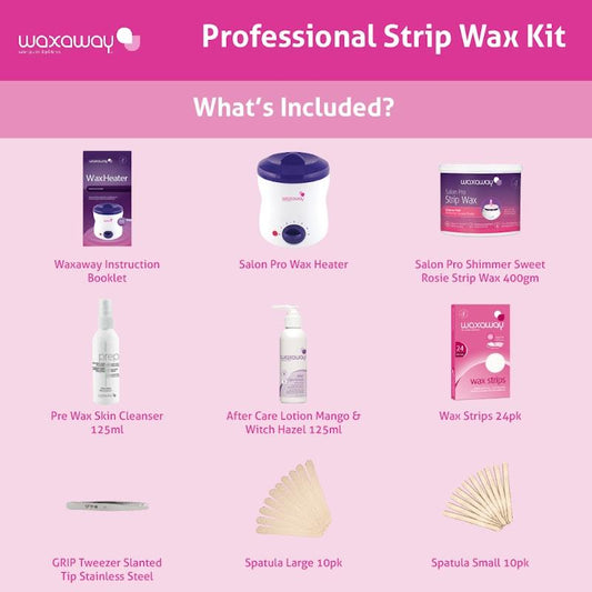 Waxaway Professional Strip Waxing Kit - Complete Home Waxing Set-Auzzi Store