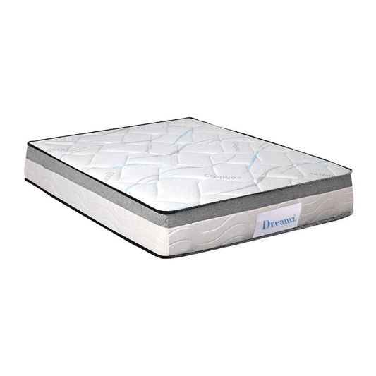 DreamZ King Single Spring Mattress - 25CM Medium Firm Pocket Foam