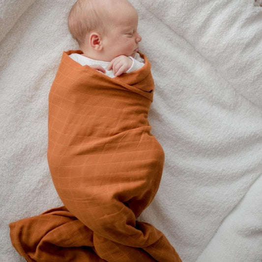 Zoe Sage Organic Muslin Swaddle Wrap Savannah Rust 1pc – view 2