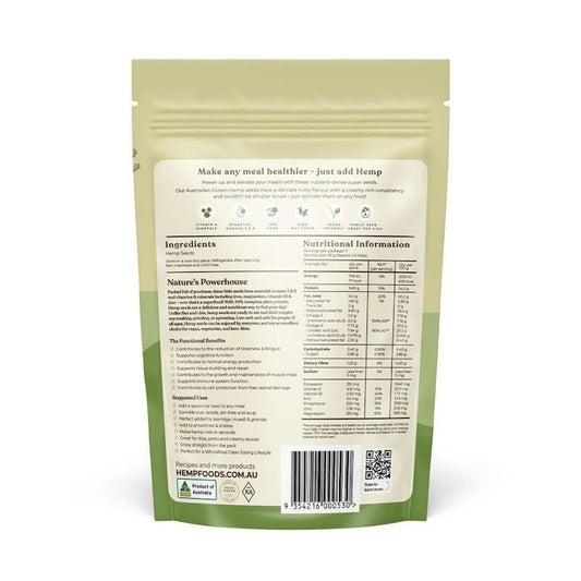 Hemp Foods Australia Hulled Hemp Seeds - 200g - Auzzistore