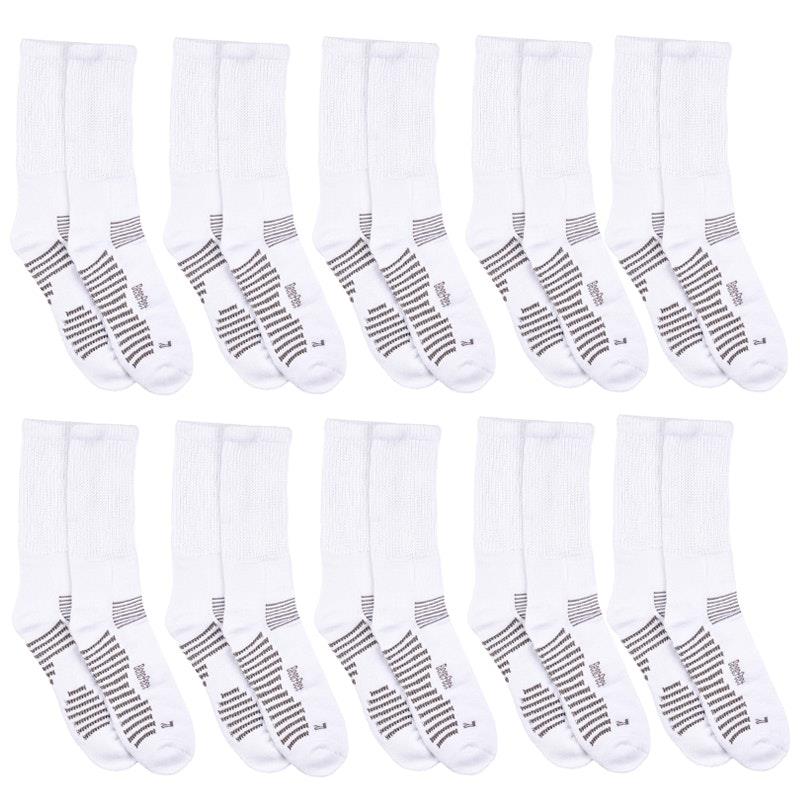 Benefeet Men's Bamboo Socks - 10 Pairs in White, Size 6-10 - Ultimate Comfort-Auzzi Store