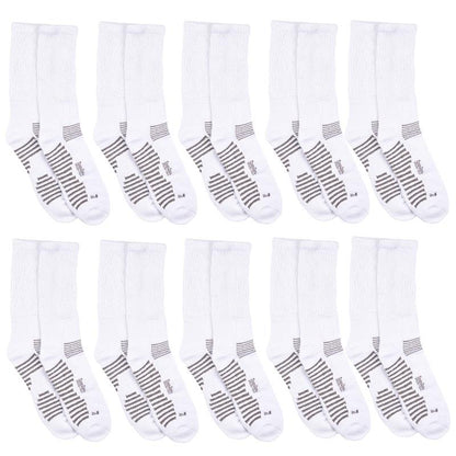 Benefeet Men's Bamboo Socks - 10 Pairs in White, Size 6-10 - Ultimate Comfort-Auzzi Store