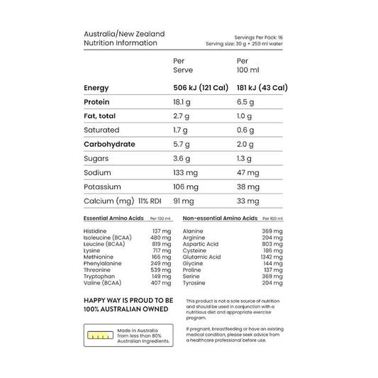 Happy Way Cookies & Cream Whey Protein Powder 500g-Auzzi Store