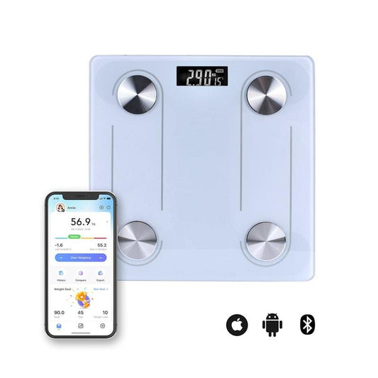 Clevinger Bluetooth Smart Digital Glass Bathroom Scale - Max Capacity 180KG