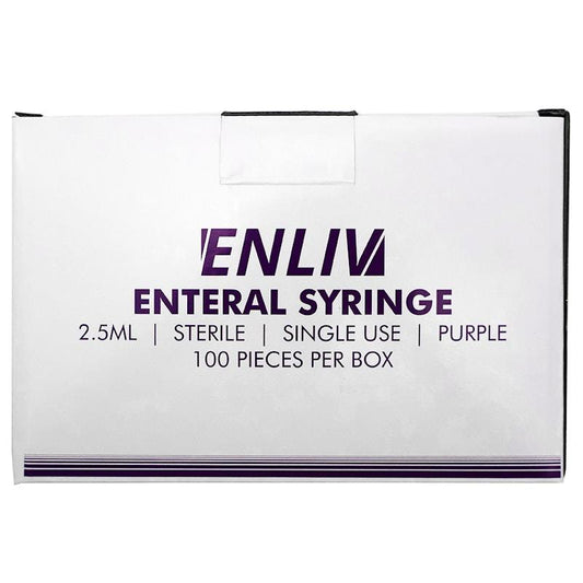 Enliv Sterile Enteral Syringe 2.5mL - 100 Count-Auzzi Store
