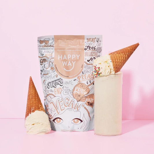 Happy Way Like A Vegan Vanilla Protein Powder Travel Packs - 6x60g - Auzzistore