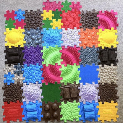 Muffik Diamond Sensory Play Mats - 49 Piece Set for Creative Play