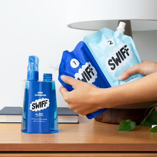SWIFF For Pets Odor Neutralizing Bottle + Refill Bundle Kit (400 mL)