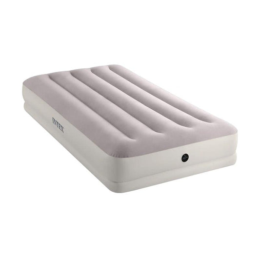 Intex Dura-Beam Prestige Mid-Rise Inflatable Twin Airbed with FastFill USB Pump - Cream-Auzzi Store