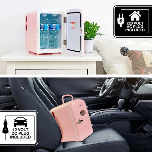 Koolatron Portable Mini Fridge - Pink (4 Litre)