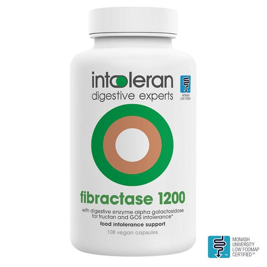 Intoleran Fibractase 1200 - 108 Capsules for Fructan and Galactan Intolerance Relief – view 2
