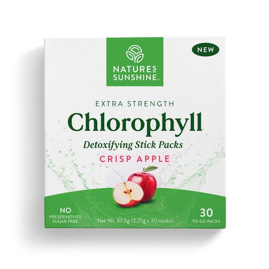 Nature's Sunshine Extra Strength Chlorophyll Stick Packs, 30 Crisp Apple – view 2