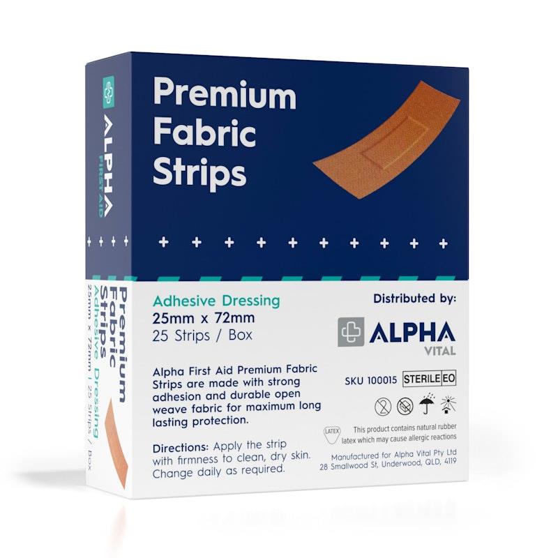 Alpha First Aid Fabric Strips - 25 Pack for Superior Wound Care-Auzzi Store