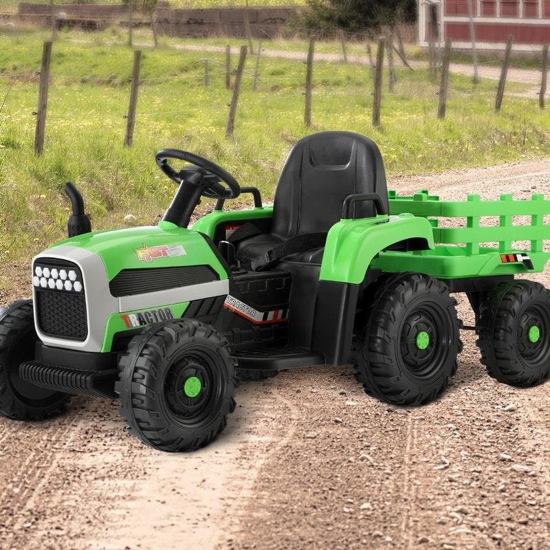 Mazam Kids 12V Electric Ride On Car Tractor with Remote Control - Green-Auzzi Store
