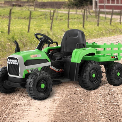 Mazam Kids 12V Electric Ride On Car Tractor with Remote Control - Green-Auzzi Store