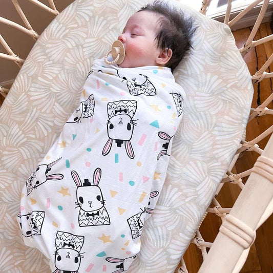 Baby Loves Sleep Koala Hugs Newborn Swaddle Wrap - Some Bunny Loves You One Size – view 2